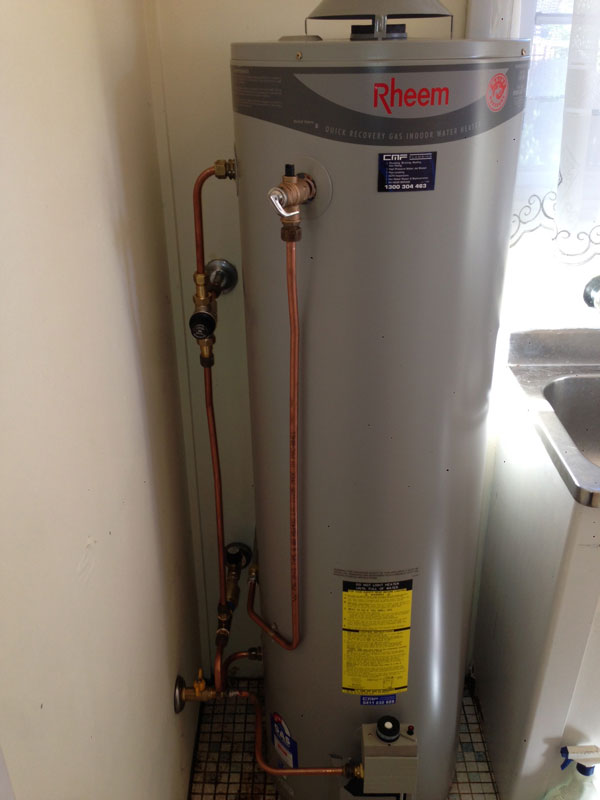 CMF Plumbing install natural new gas hot water system at Denistone