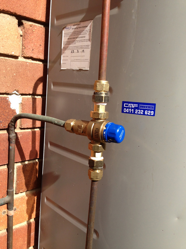 CMF Plumbing replace hot water tempering valve at Ryde NSW CMF
