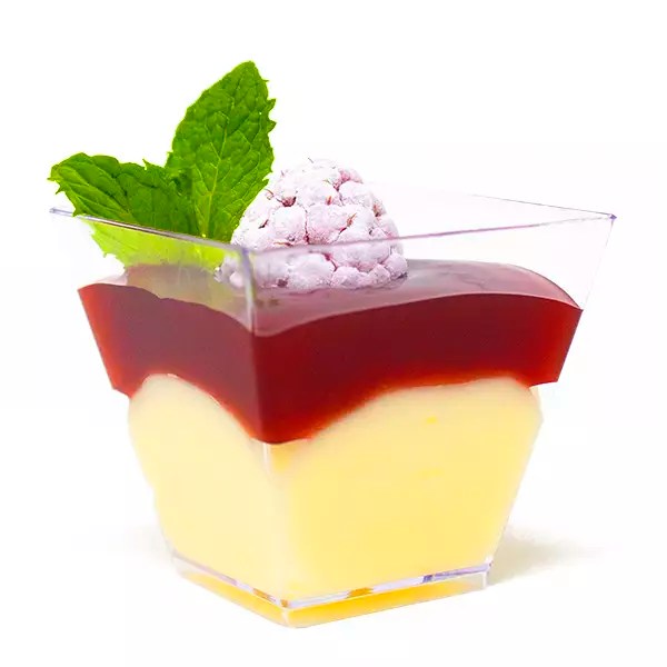 2 oz. Mini Disposable Dessert Cup Disposable Pyramid