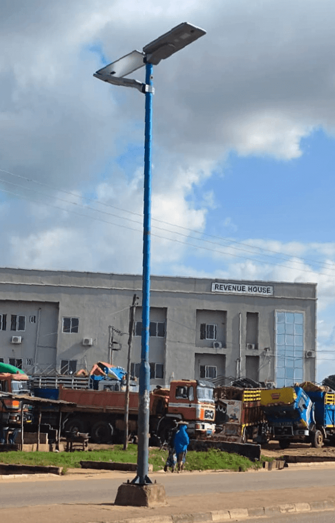 60W Foldable AllInOne Solar Street Light Project In Nigeria Africa