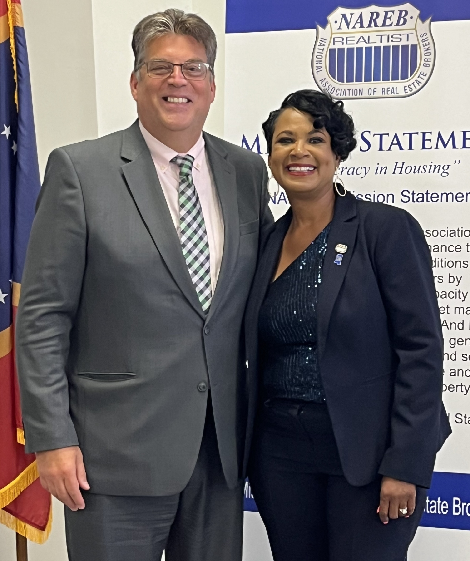 CMR CEO Peter L. Mosca and NAREB Mississippi President Lisa Davis Unite