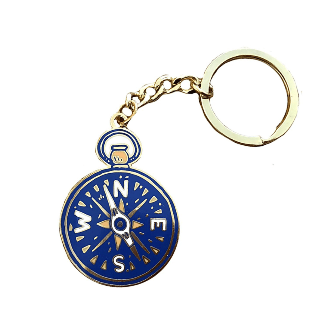 Compass Enamel Keychain C.M. Russell Museum