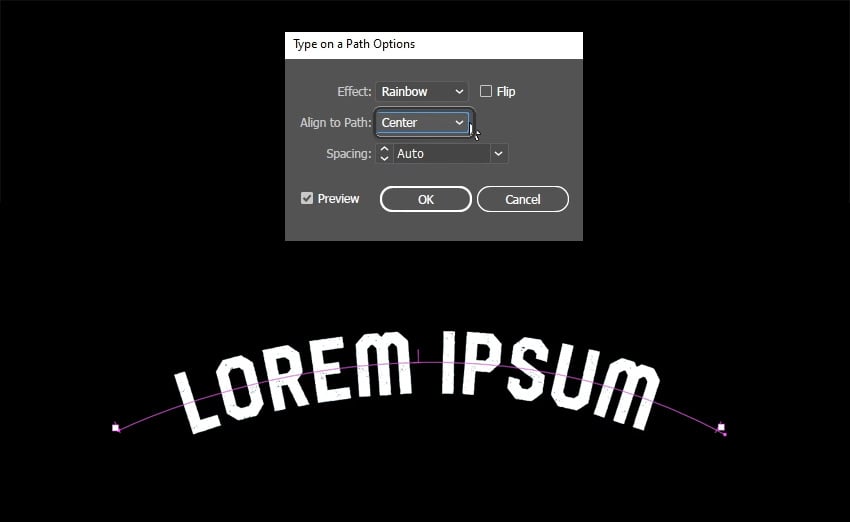 Working with Type on a Path in Illustrator