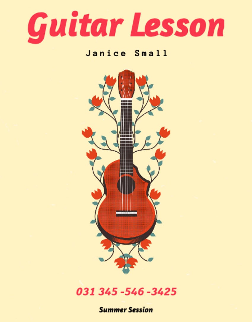 42 Best Music Lesson Flyer Templates (Ideas for Private, Summer, Piano