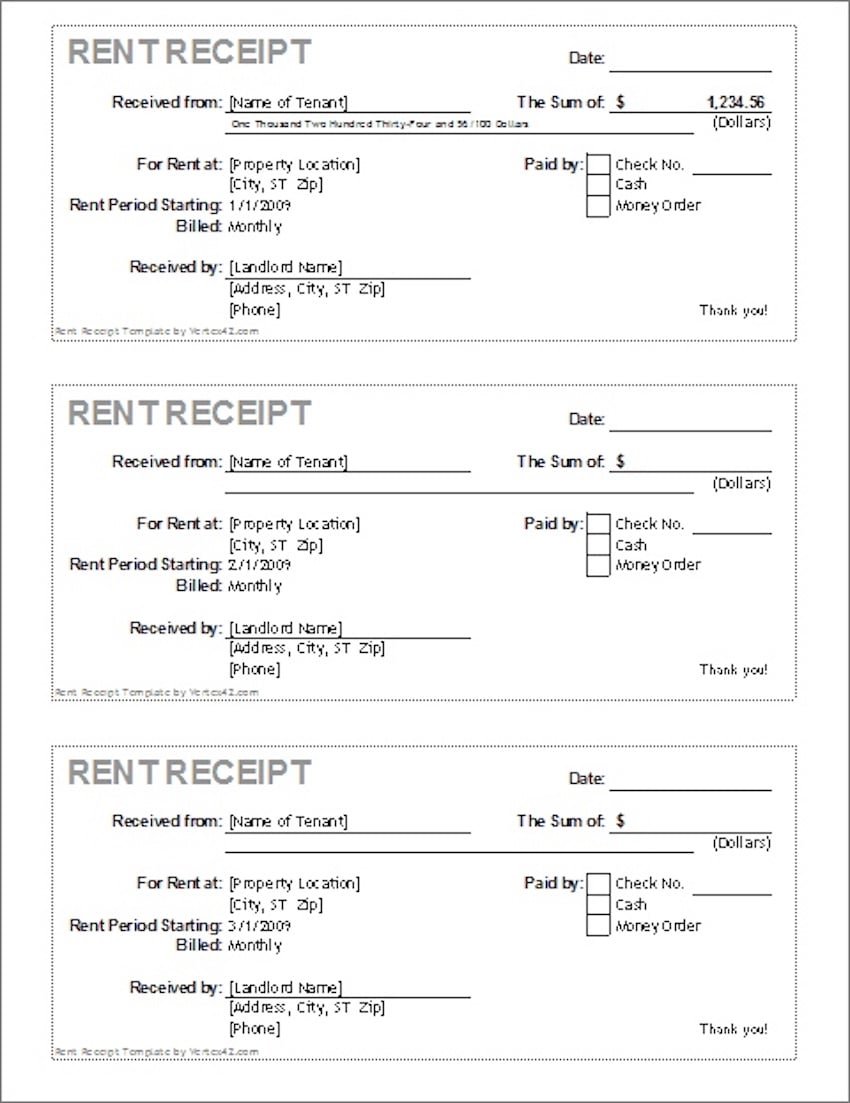 20 Best Free Microsoft Word Receipt Templates To Download