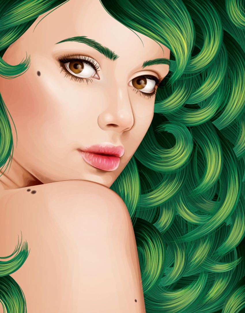How to Create a Vector Portrait With Curly Hair in Adobe Illustrator
