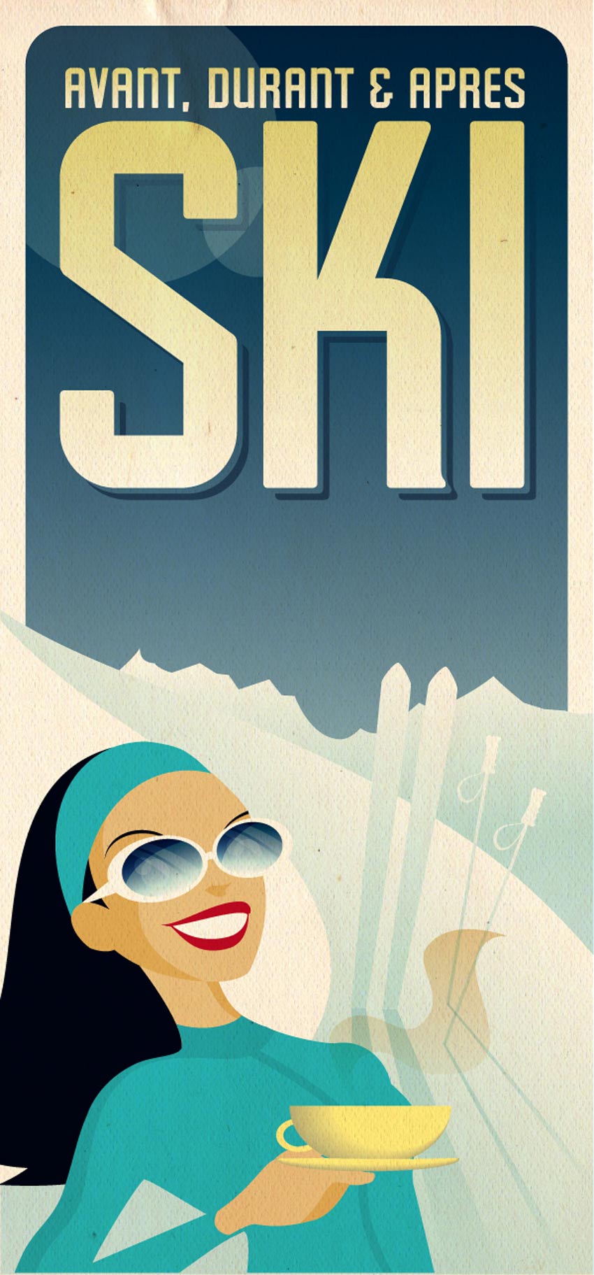 Creating a Vintage Ski Poster Design