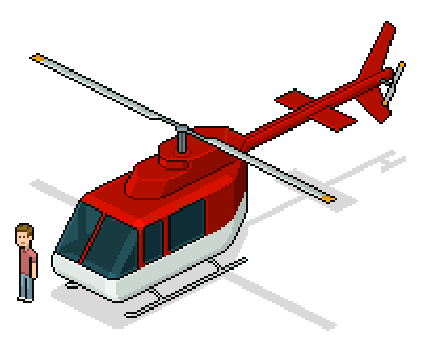 Create an Isometric Pixel Art Helicopter in Adobe