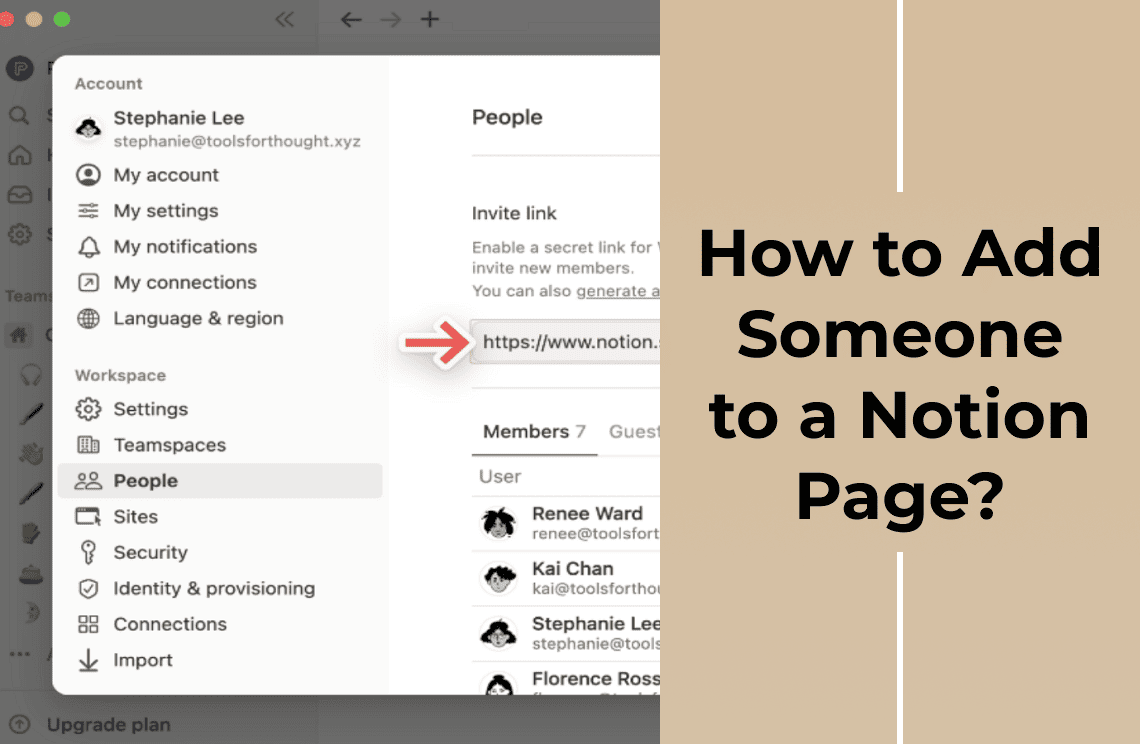 How to Add Someone to a Notion Page? | PDF Agile