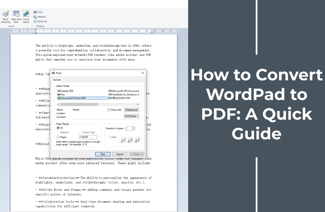 How to Convert WordPad to PDF A Quick Guide PDF Agile