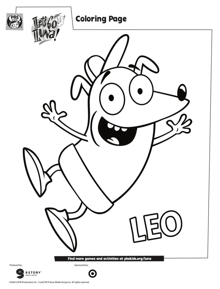 Leo Coloring Page Kids Coloring Pages PBS KIDS for Parents