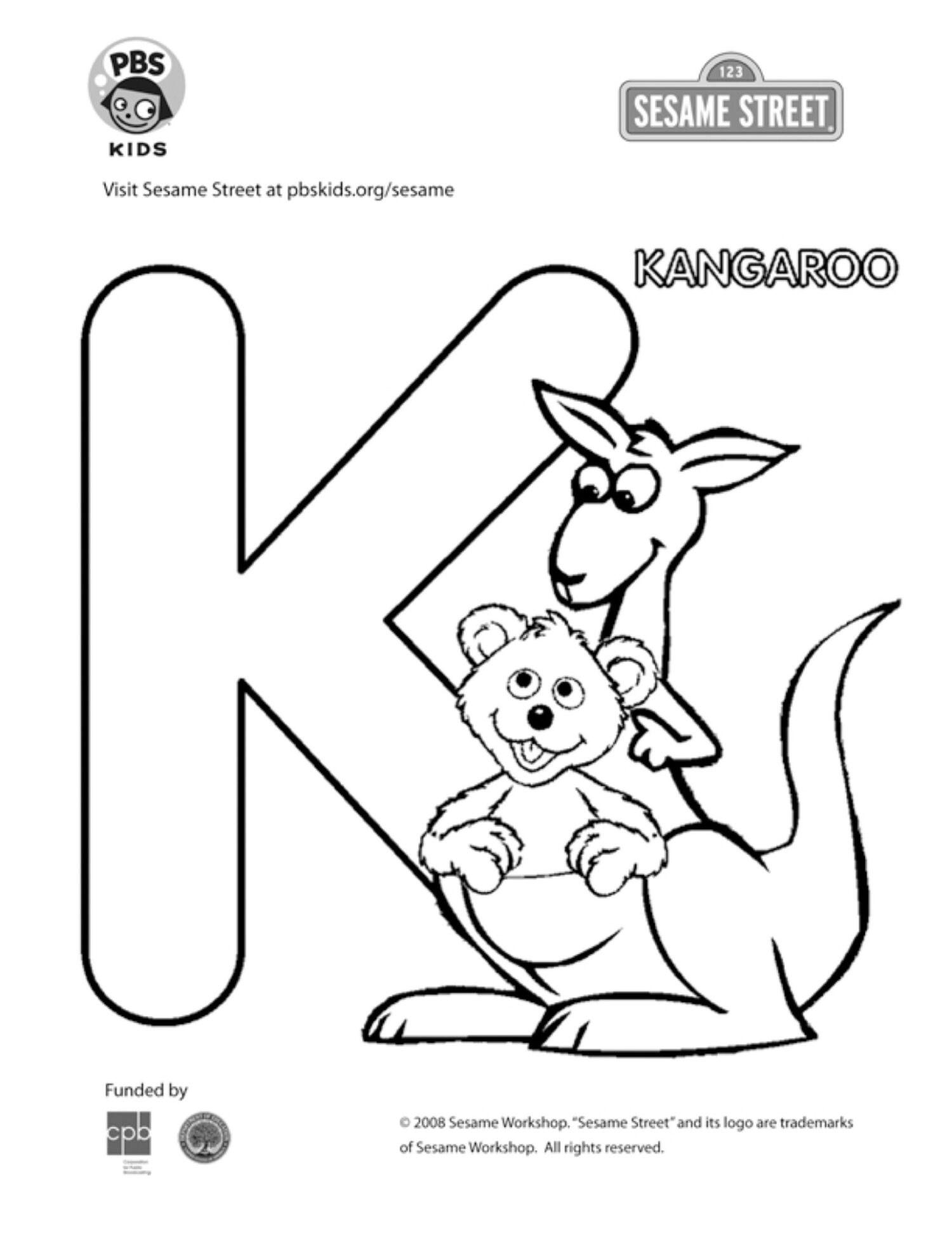 The Letter K Coloring Page Kids Coloring… PBS KIDS for Parents