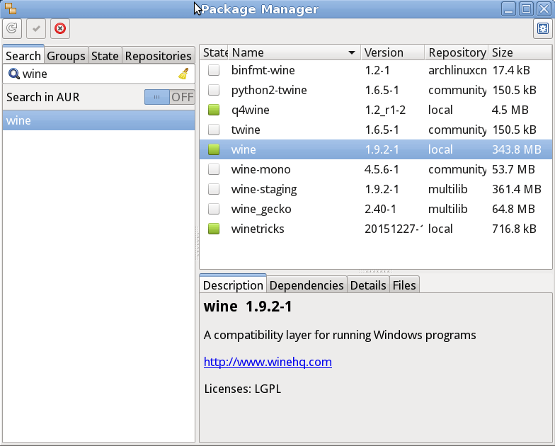 Arch Linux Wine支援中文顯示 可丁丹尼 一路往前走2.0