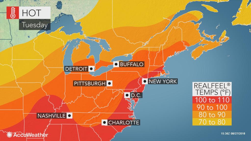 DC to NYC, Boston AccuWeather RealFeel® Temperatures to soar above 100