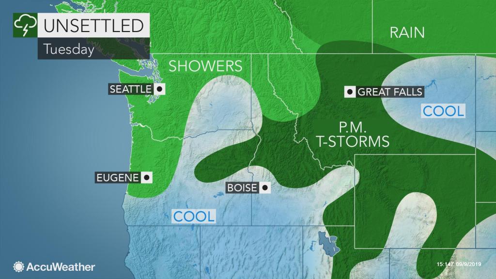 Coolest weather in months to settle over western US into midweek