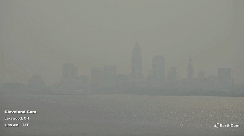 Deja vu Canadian wildfire smoke affects air quality in over a dozen states