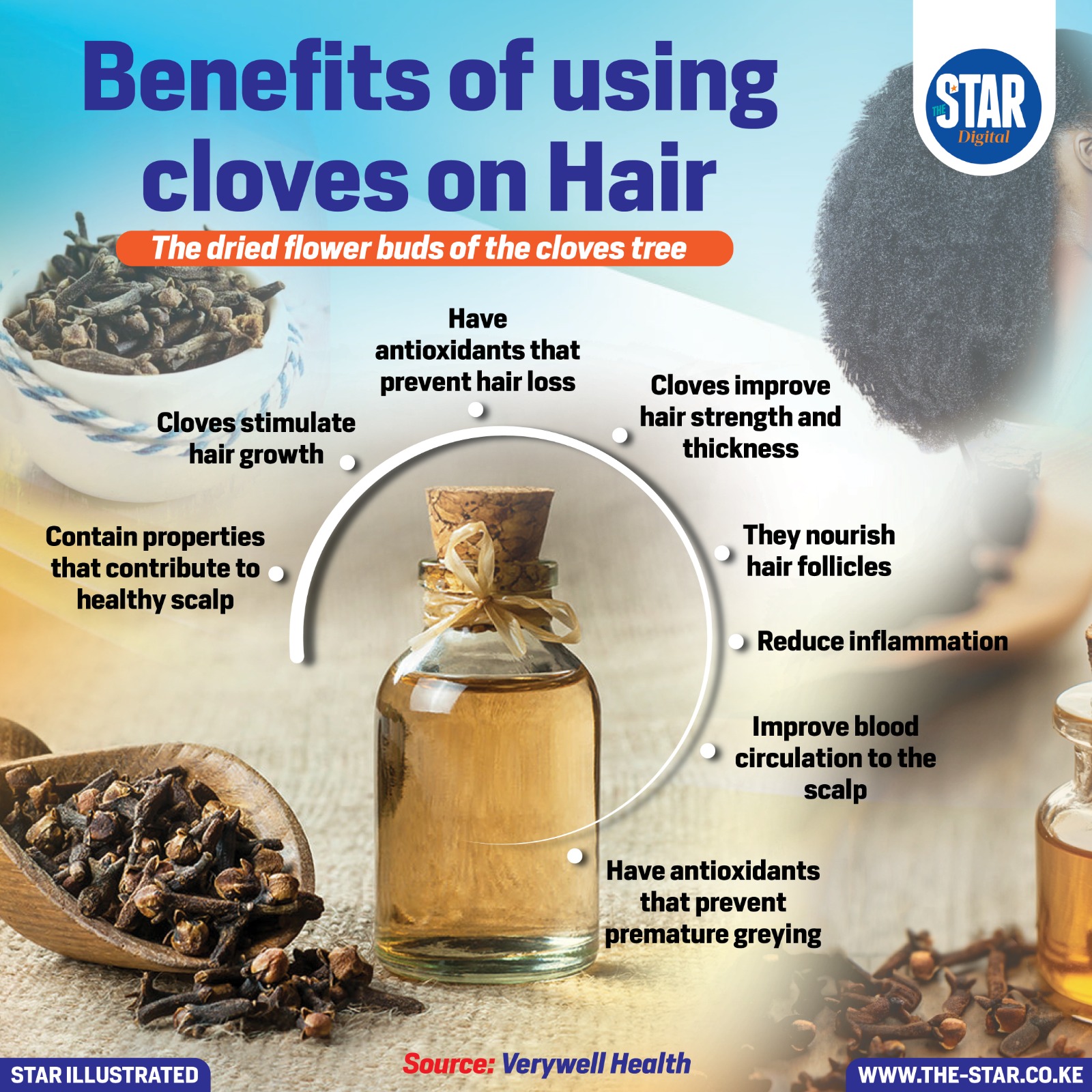 Benefits of using clove on hair