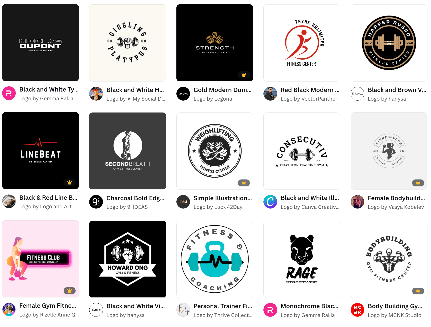 70+ Gym Logo Ideas in 2024