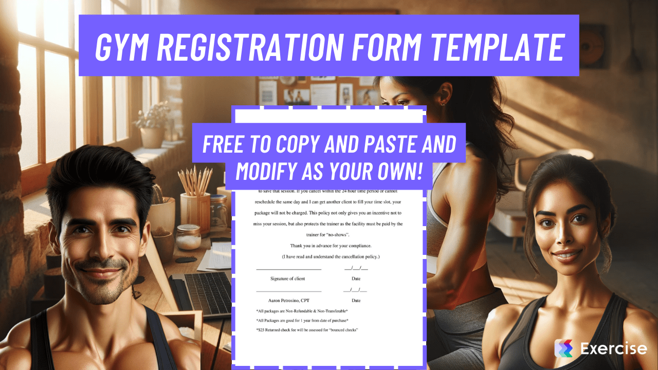 Gym Registration Form Template (FREE)