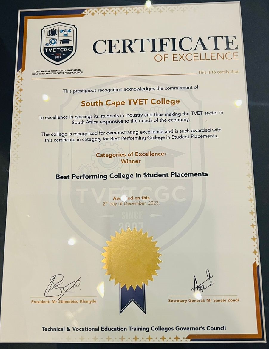 South Cape College wins national award for second consecutive year