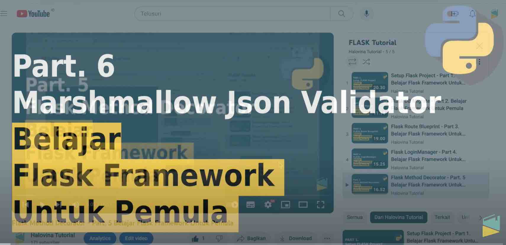 Marshmallow JSON Validator Flask Framework halovina