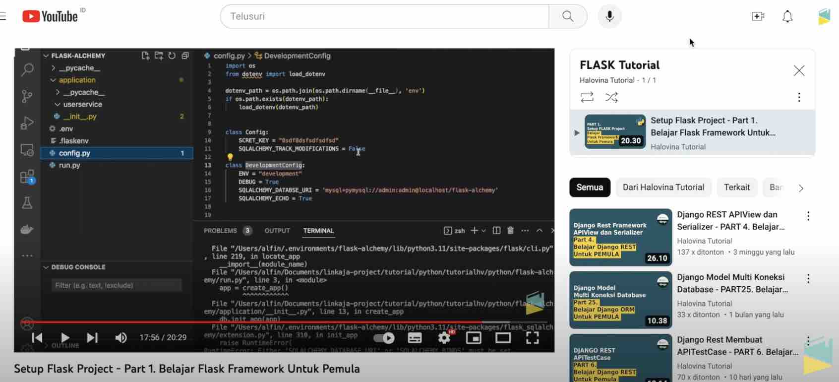Setup Flask Project Flask Framework halovina