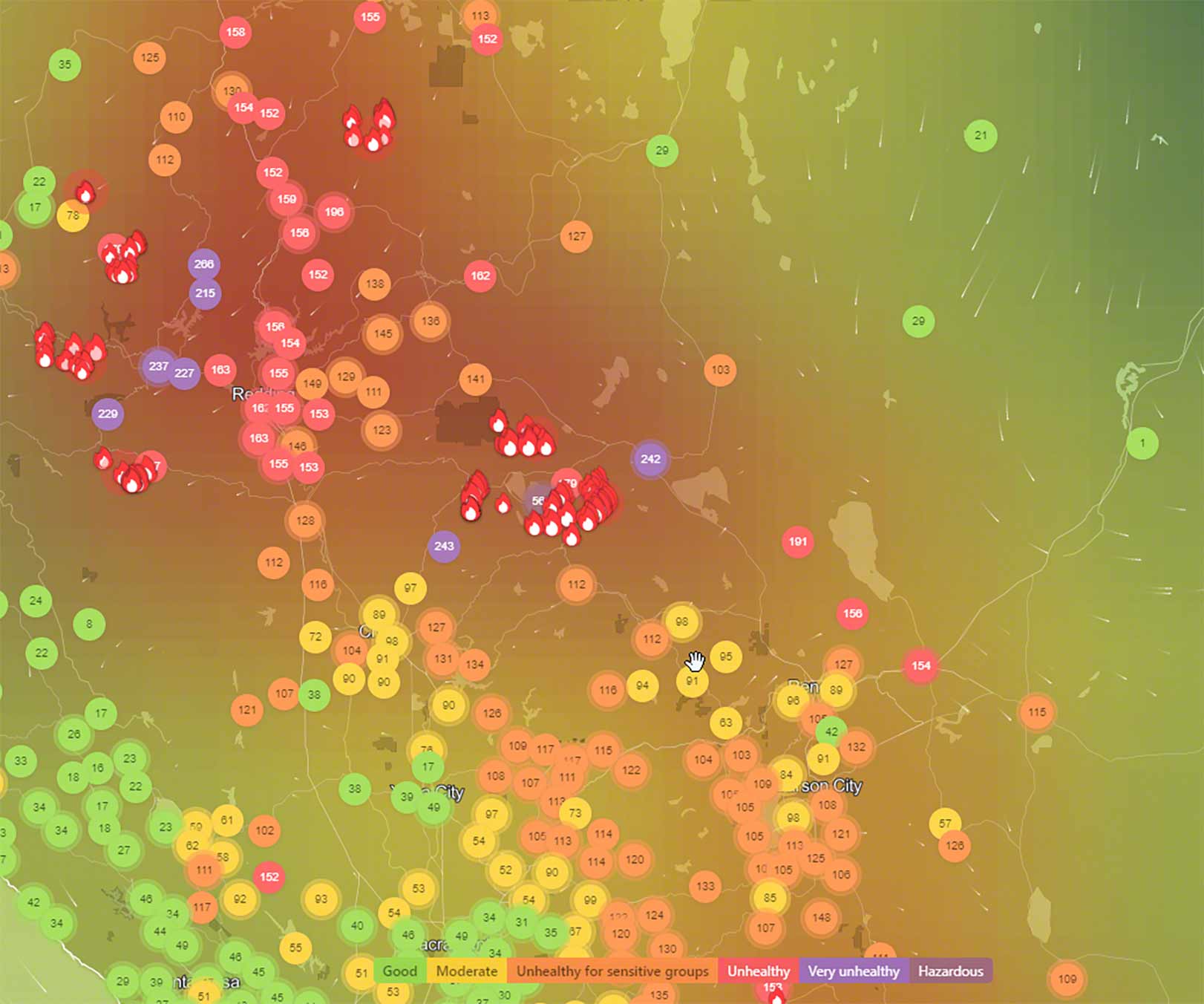 Largest fire in California history threatens air quality IQAir