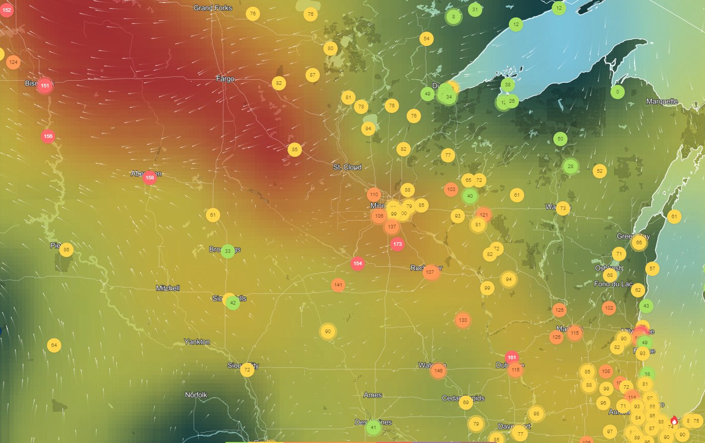 Minnesota Air Quality Alert Canada wildfire smoke harms air quality