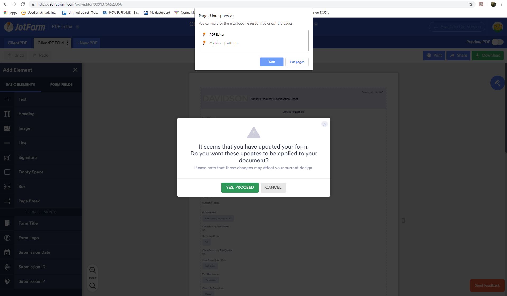 PDF Editor not working