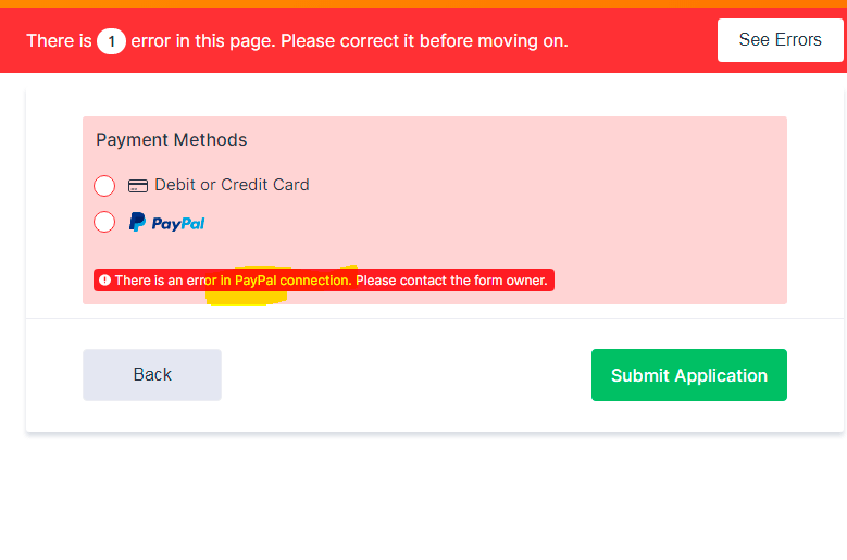 Can't connect PayPal Business integration