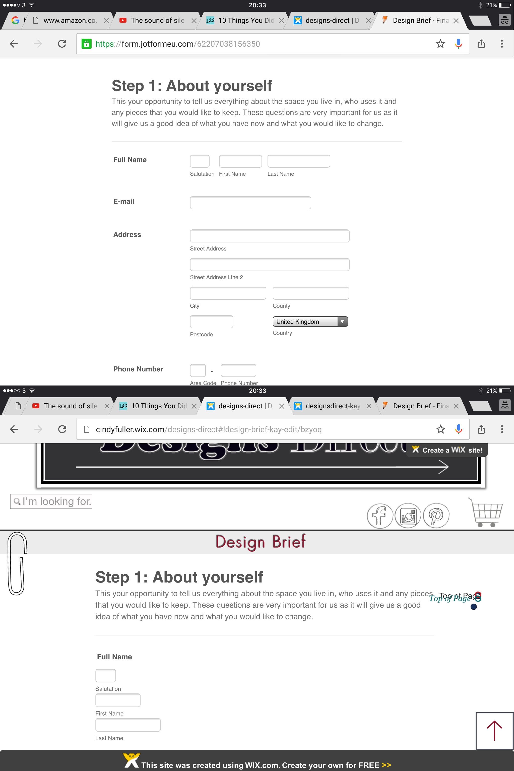 Form not displaying correctly on iOS.