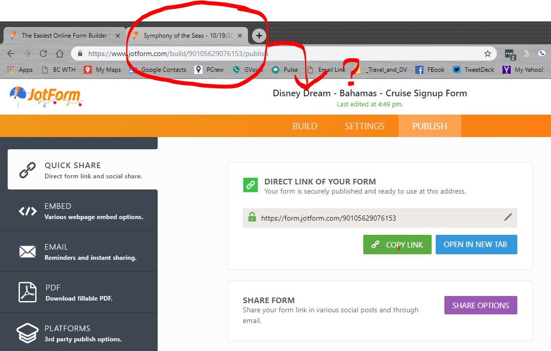 Browser tab label showing name of Source form of a Cloned form