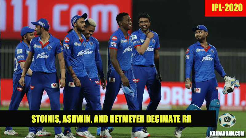 DC v RR Stoinis, Ashwin, and Hetmeyer decimate RR