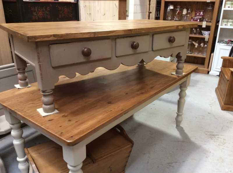 Large Painted Ornate Coffee Table yorkshirepine.co.uk, home of Pond