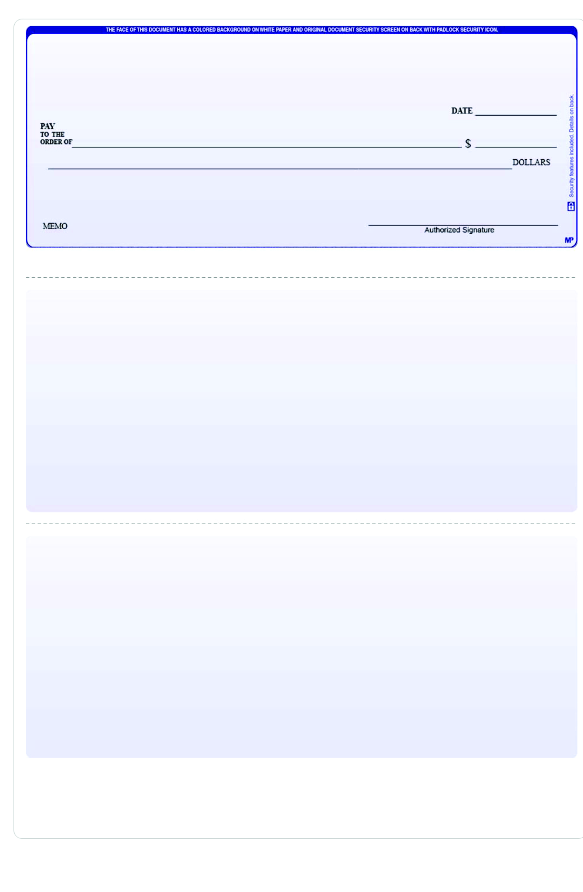 Blank Checks For Printing
