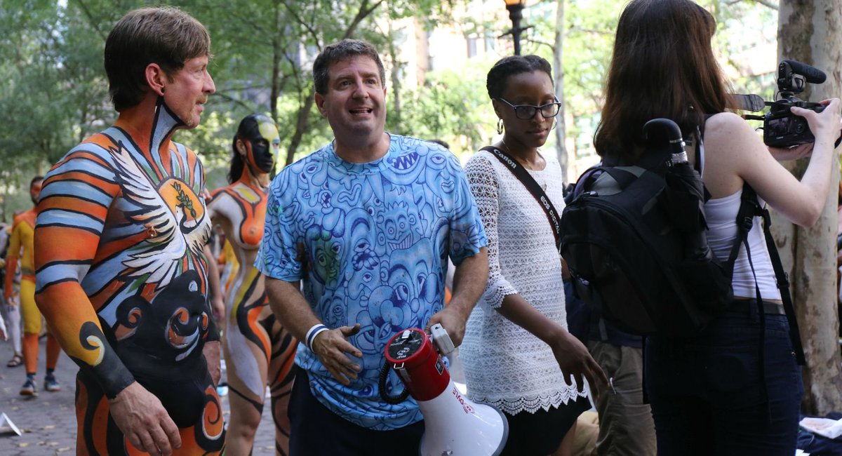 NSFW Photos: 100 Fully Naked People Get Bodies Painted, Then Head Over To The U.N. - Gothamist