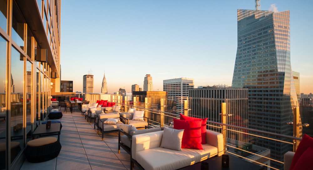 Inside Bar 54, NYC's Highest Rooftop Lounge Gothamist