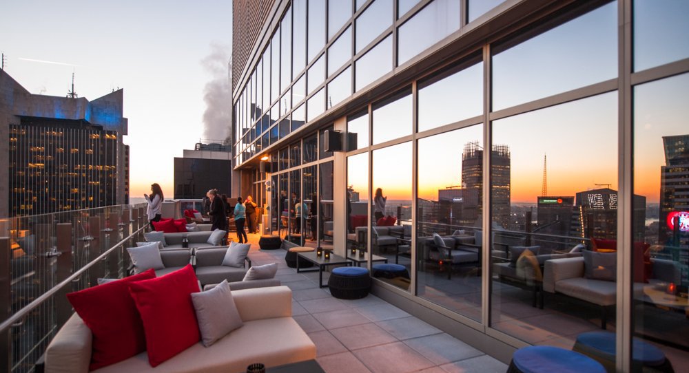 Inside Bar 54, NYC's Highest Rooftop Lounge Gothamist