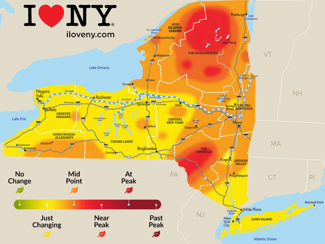 fall foliage map 2023 new york Upstate NY Already Seeing Peak Foliage Gothamist
