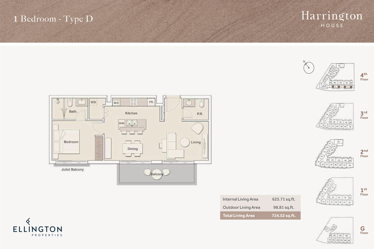 Ellington Harrington House Apartments at JVC Floor Plans
