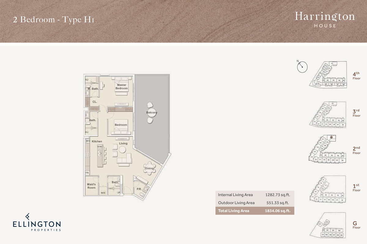 Ellington Harrington House Apartments at JVC Floor Plans