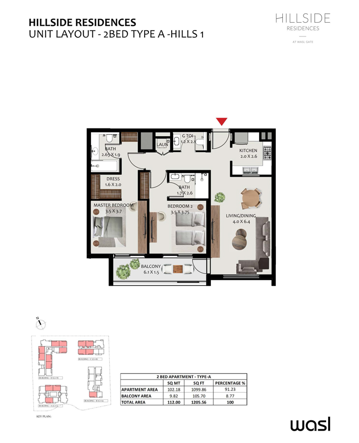 Hillside Residences by Wasl Properties at Wasl Gate Dubai