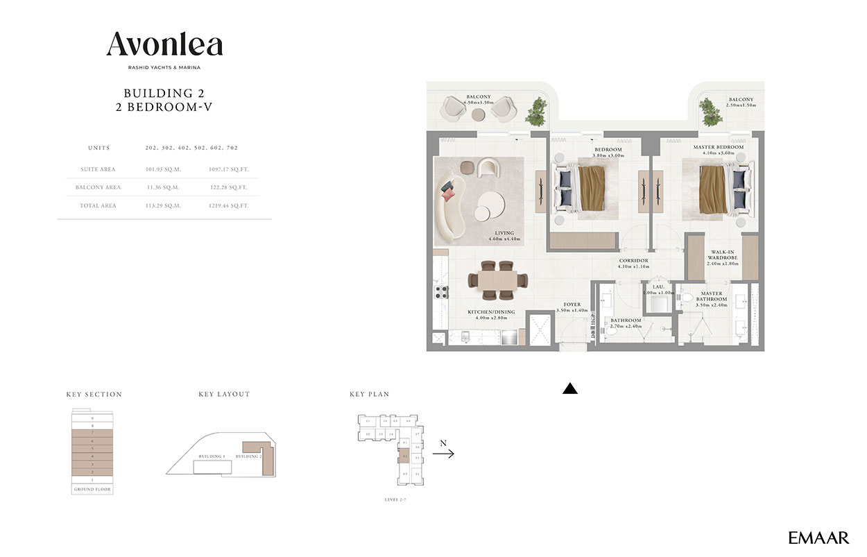 Avonlea Apartments at Rashid Yachts & Marina Floor Plan
