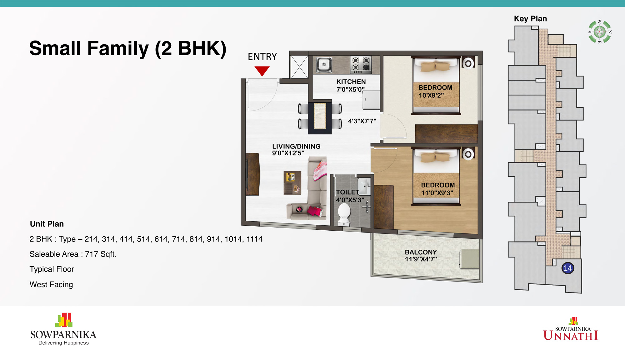 Sowparnika Unnathi Apartments, Attibele Bangalore Floor Plan