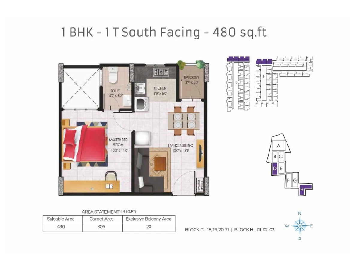 Jubilee Residences Apartments, Guduvanchery, Chennai Floor Plan