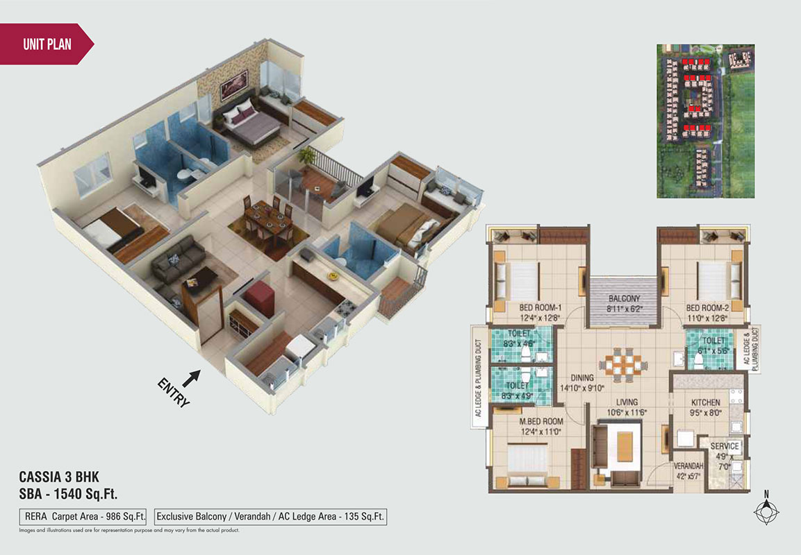 Alliance Galleria Residences at Pallavaram, Chennai Floor Plan