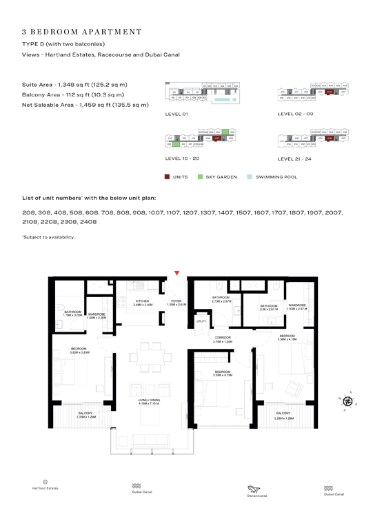 One Park Avenue Apartments at Sobha Hartland Floor Plan