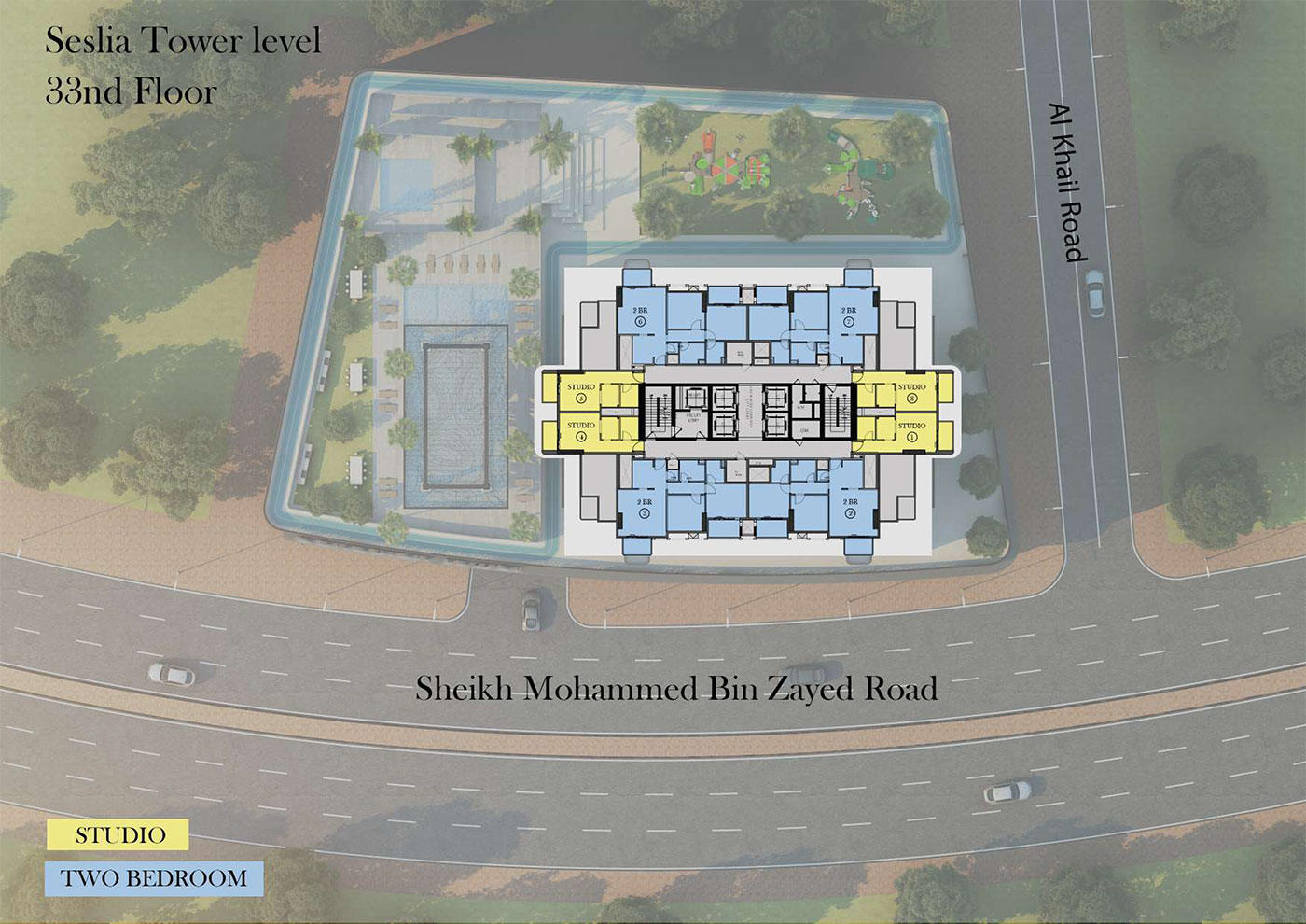 Tiger Seslia Tower Apartment at JVT, Dubai Floor Plan