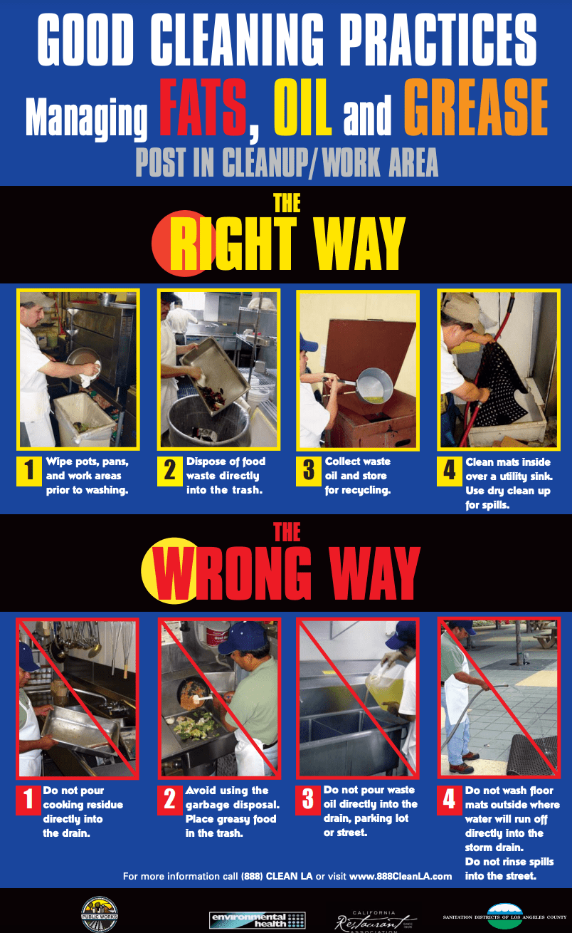 Fats, Oil, and Grease Cleaning Practices (In English) The Bay Foundation