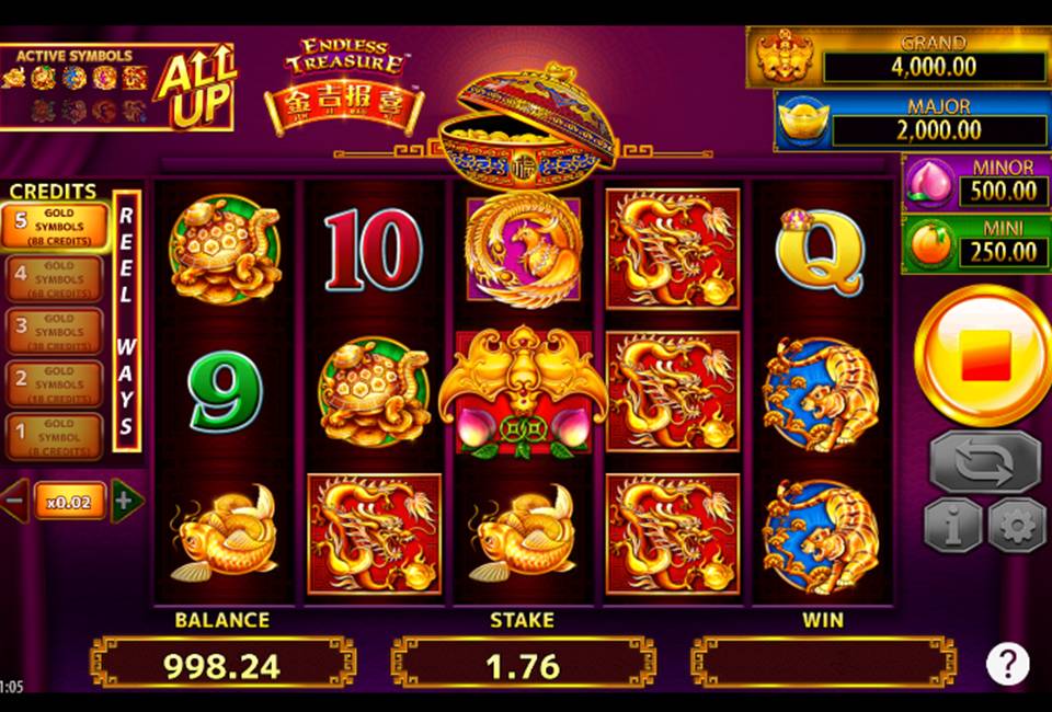 endless treasure slot how to play t124.com